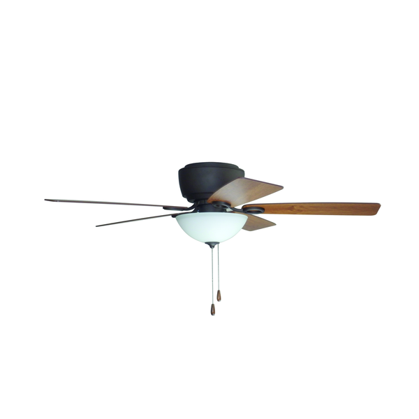 Litex Industries 52” Bronze Finish Ceiling Fan Includes Blades and LED Light Kit RG52EB5L